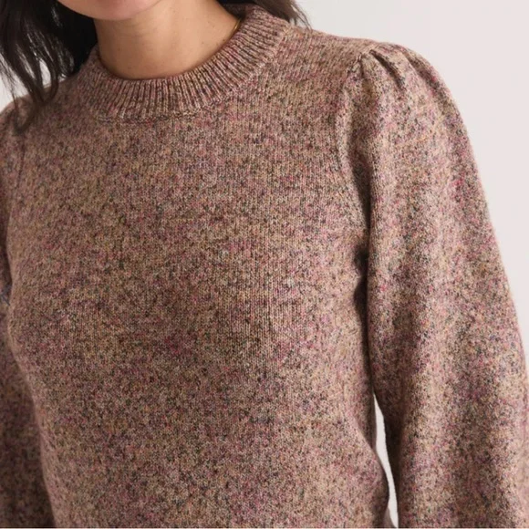 NWOT Marine Layer Women’s Alma Blouson Puff Sleeve Sweater Autumn Multi Small - Picture 4 of 14